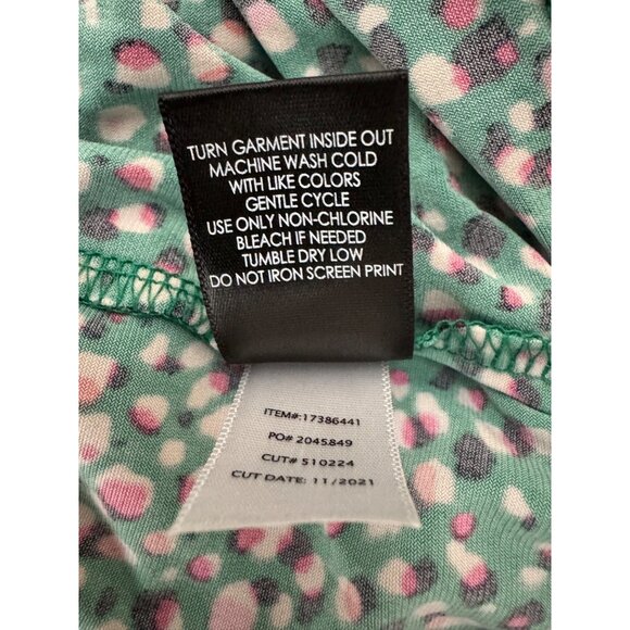 Torrid Green Speckled Print Short Sleeve Midi Dress w/Pockets Size 2X 18 20 Plus - Picture 12 of 12